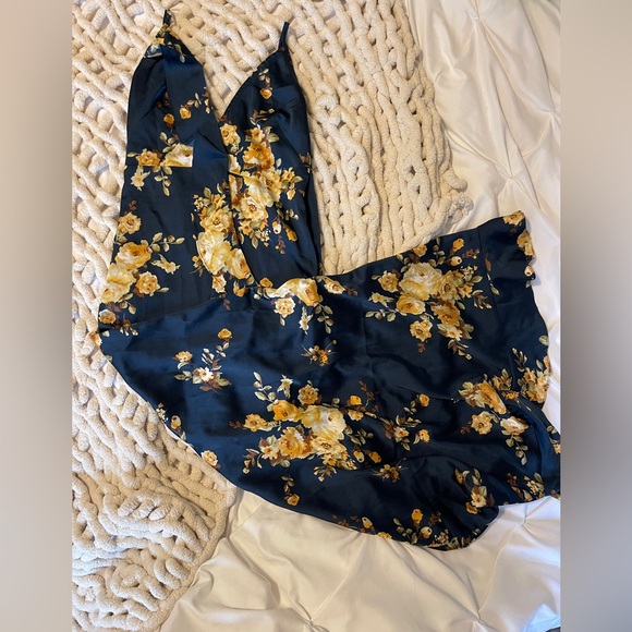 Vici Capriccio Satin Floral Ruffle Maxi Dress - Picture 5 of 8